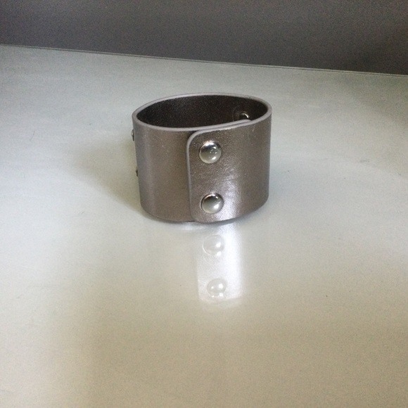 Leather & Metal Cuff Bracelet - Picture 4 of 5